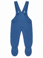 CONJUNTO DE PUNTO PARA BEBÉ CON PETO Y JERSEY DE RAYAS AZUL Y BLANCO
