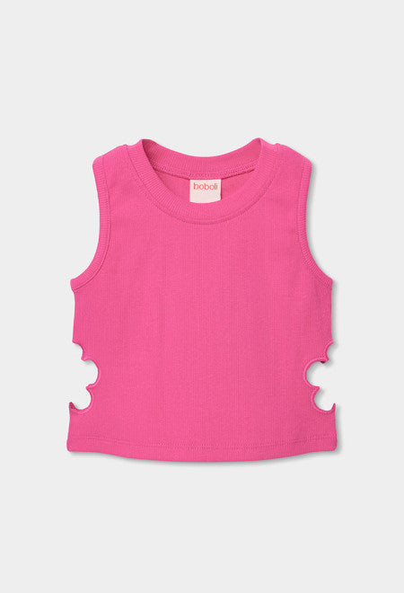 TOP EN CANALÉ ROSA