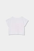 CAMISETA DE PUNTO DE MANGA CORTA BLANCA