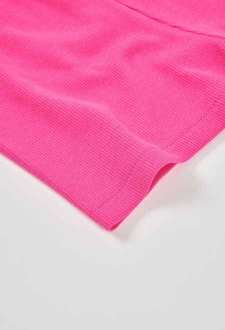 SHORT EN CANALÉ ROSA