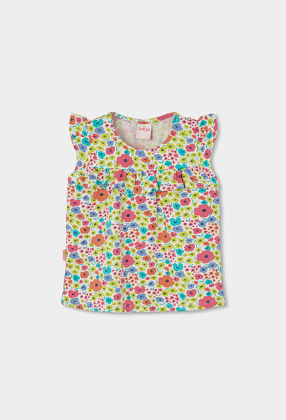 CAMISETA DE PUNTO CON ESTAMPADO FLORAL