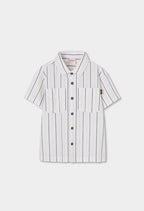 CAMISA POPELIN LISTADA BICOLOR