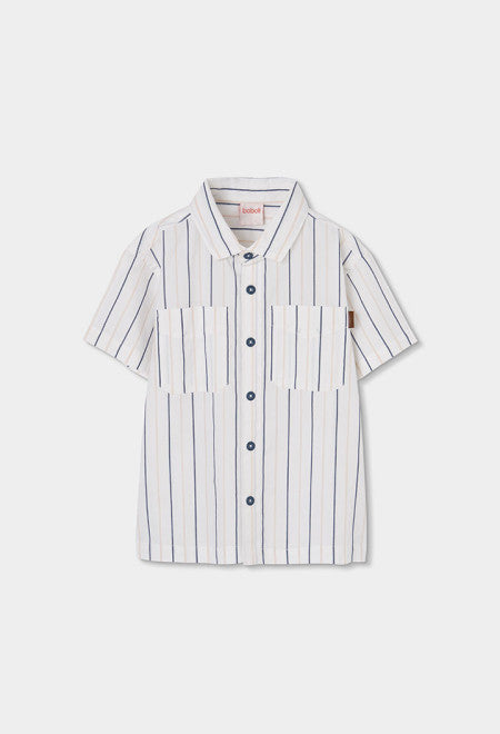 CAMISA POPELIN LISTADA BICOLOR