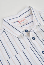 CAMISA POPELIN LISTADA BICOLOR