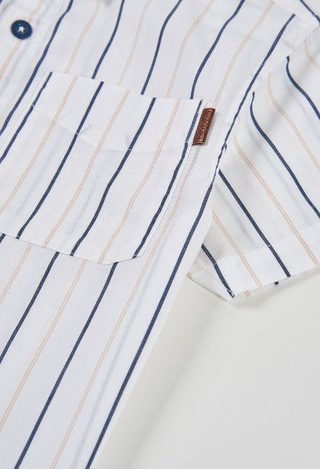 CAMISA POPELIN LISTADA BICOLOR