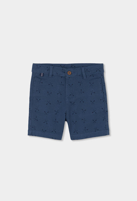 BERMUDAS SARGA CON ESTAMPADO DE REMOS
