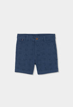BERMUDAS SARGA CON ESTAMPADO DE REMOS