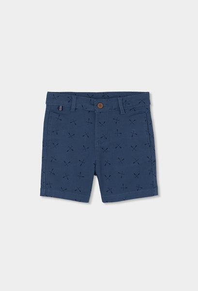 BERMUDAS SARGA CON ESTAMPADO DE REMOS
