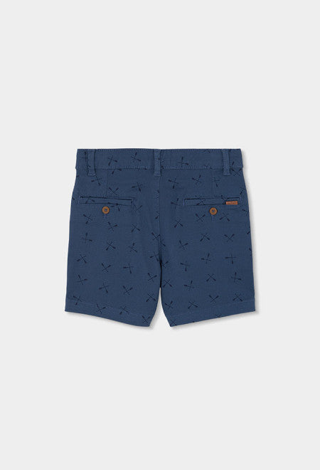 BERMUDAS SARGA CON ESTAMPADO DE REMOS