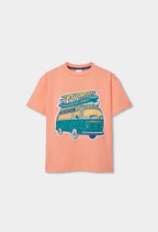 CAMISETA DE PUNTO COLOR SALMÓN