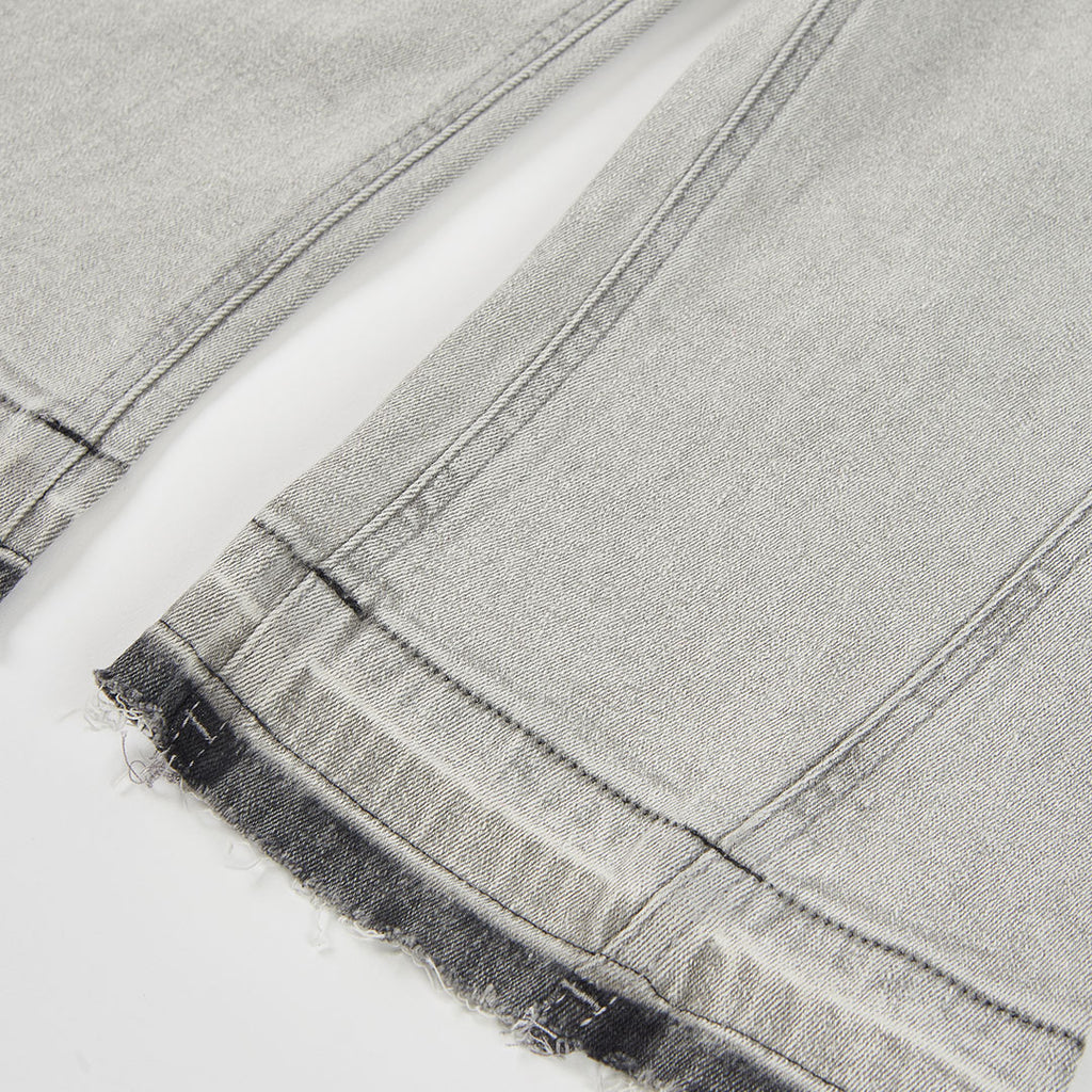 PANTALÓN DENIM ELÁSTICO PARA NIÑA GRIS