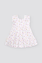 VESTIDO SIN MANGAS BLANCO CON ESTAMPADO
