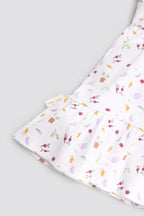 VESTIDO SIN MANGAS BLANCO CON ESTAMPADO