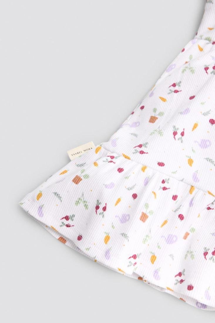 VESTIDO SIN MANGAS BLANCO CON ESTAMPADO