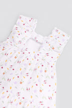 VESTIDO SIN MANGAS BLANCO CON ESTAMPADO