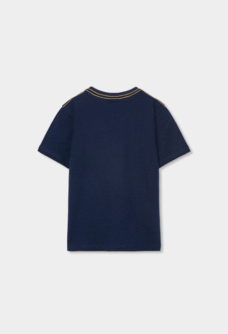 CAMISETA DE PUNTO AZUL MARINO