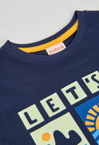 CAMISETA DE PUNTO AZUL MARINO