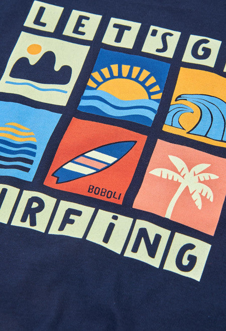 CAMISETA DE PUNTO AZUL MARINO