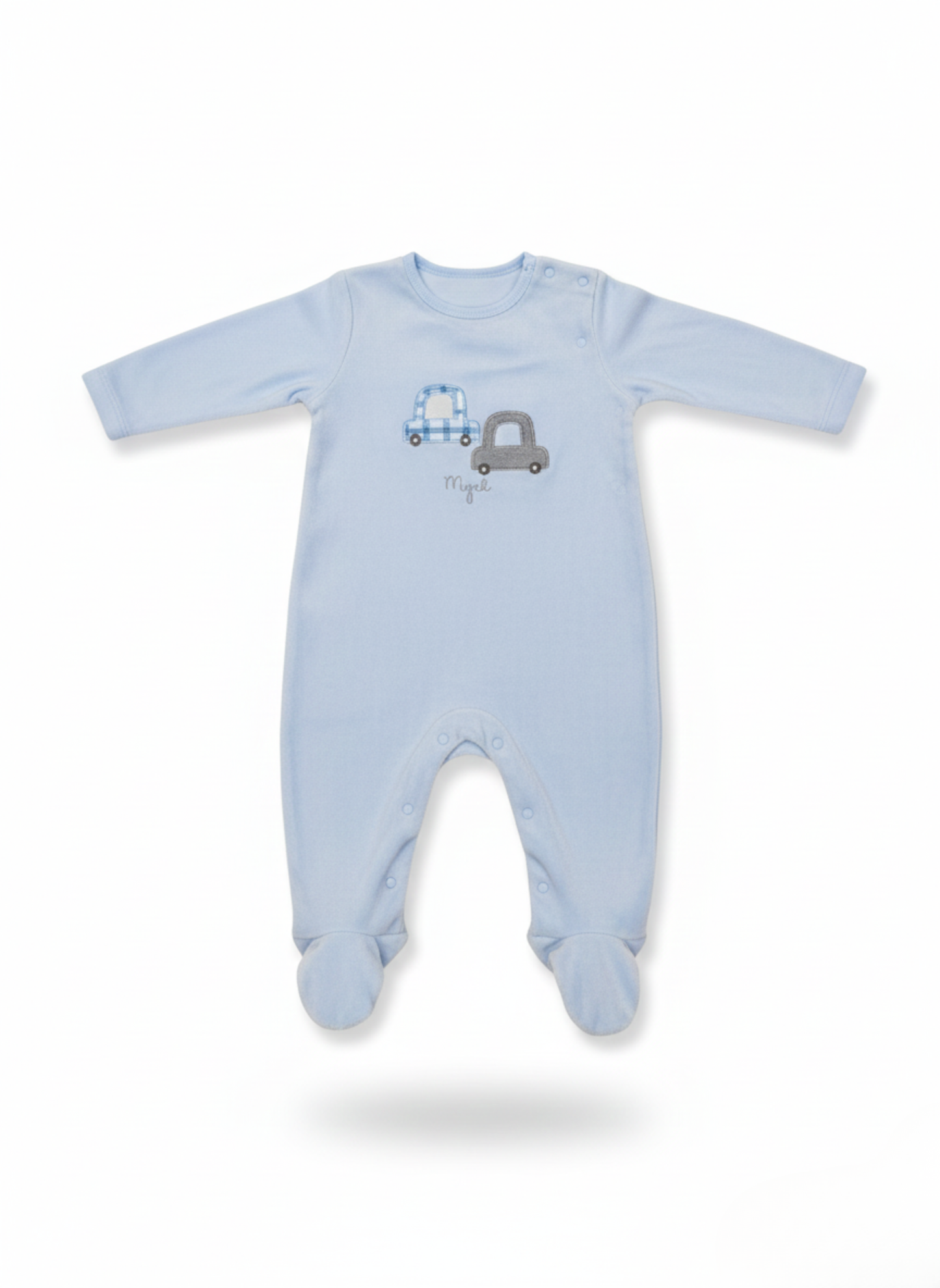 PACK DE 2 PELELES DE MANGA LARGA AZUL Y GRIS DE COCHES