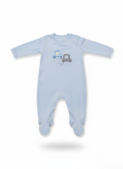 PACK DE 2 PELELES DE MANGA LARGA AZUL Y GRIS DE COCHES