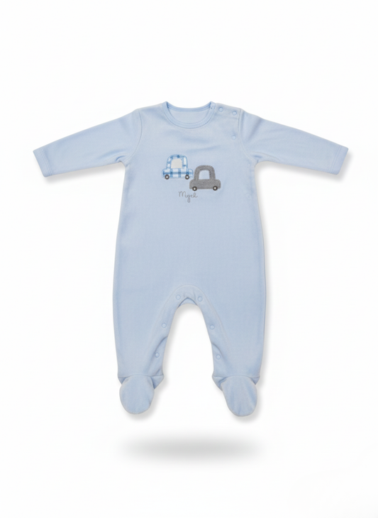 PACK DE 2 PELELES DE MANGA LARGA AZUL Y GRIS DE COCHES