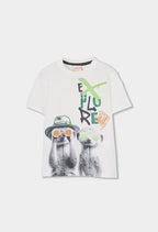 CAMISETA PUNTO BLANCO CON PERROS