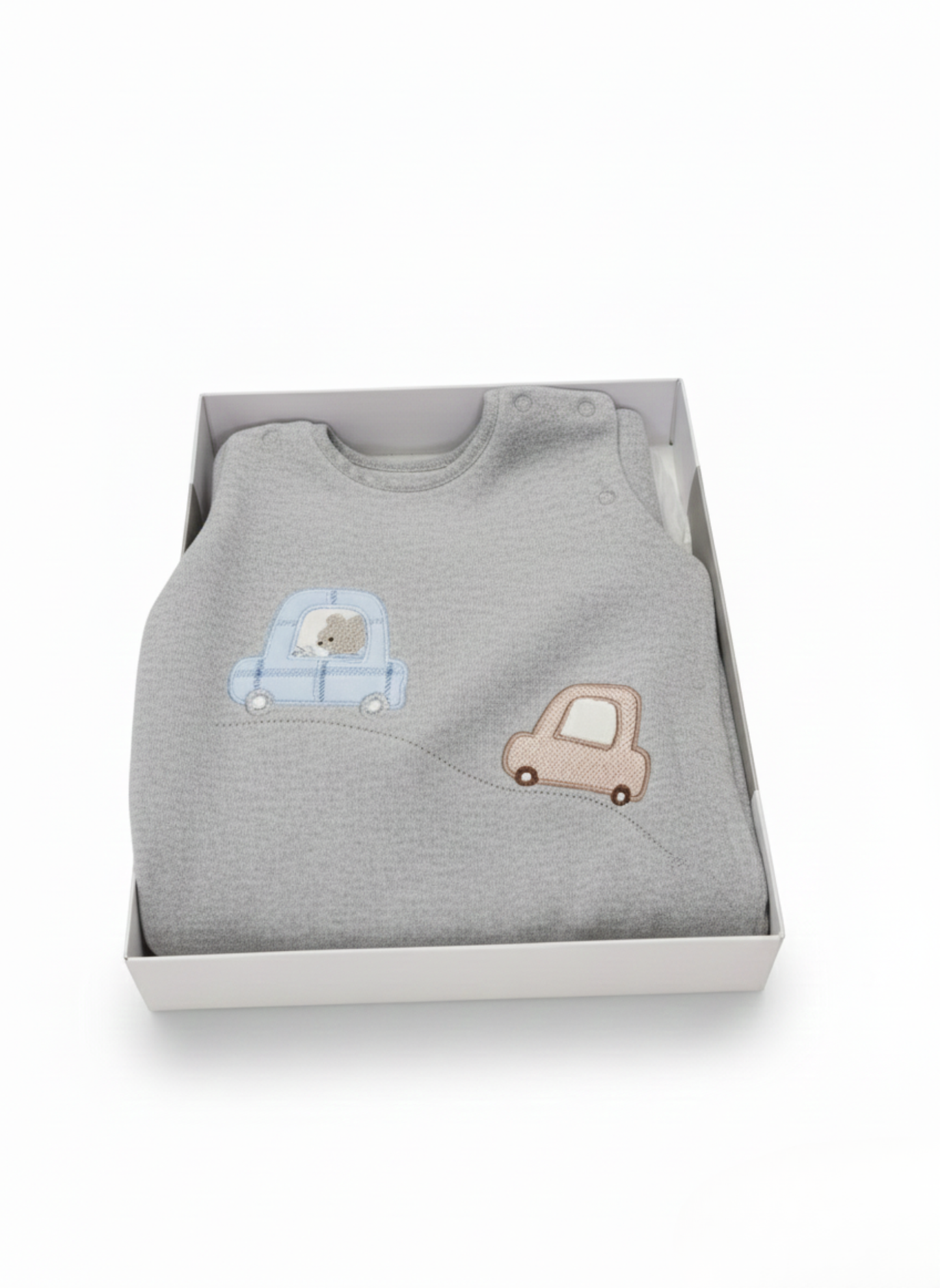 PACK DE 2 PELELES DE MANGA LARGA AZUL Y GRIS DE COCHES