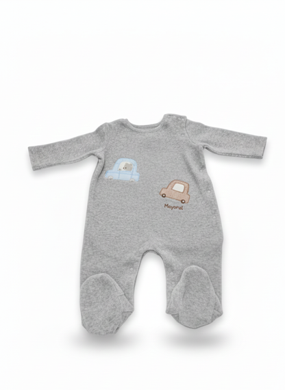 PACK DE 2 PELELES DE MANGA LARGA AZUL Y GRIS DE COCHES