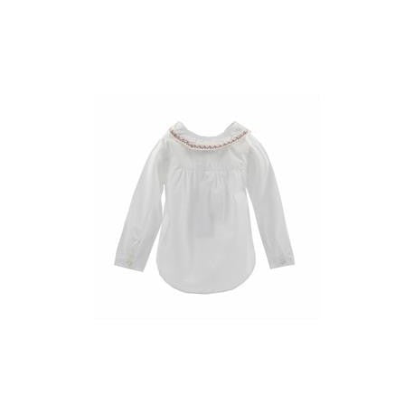 BLUSA MANGA LARGA BAJO PUNTILLA