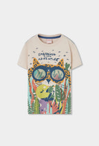 CAMISETA DE PUNTO BLANCA CON GATO