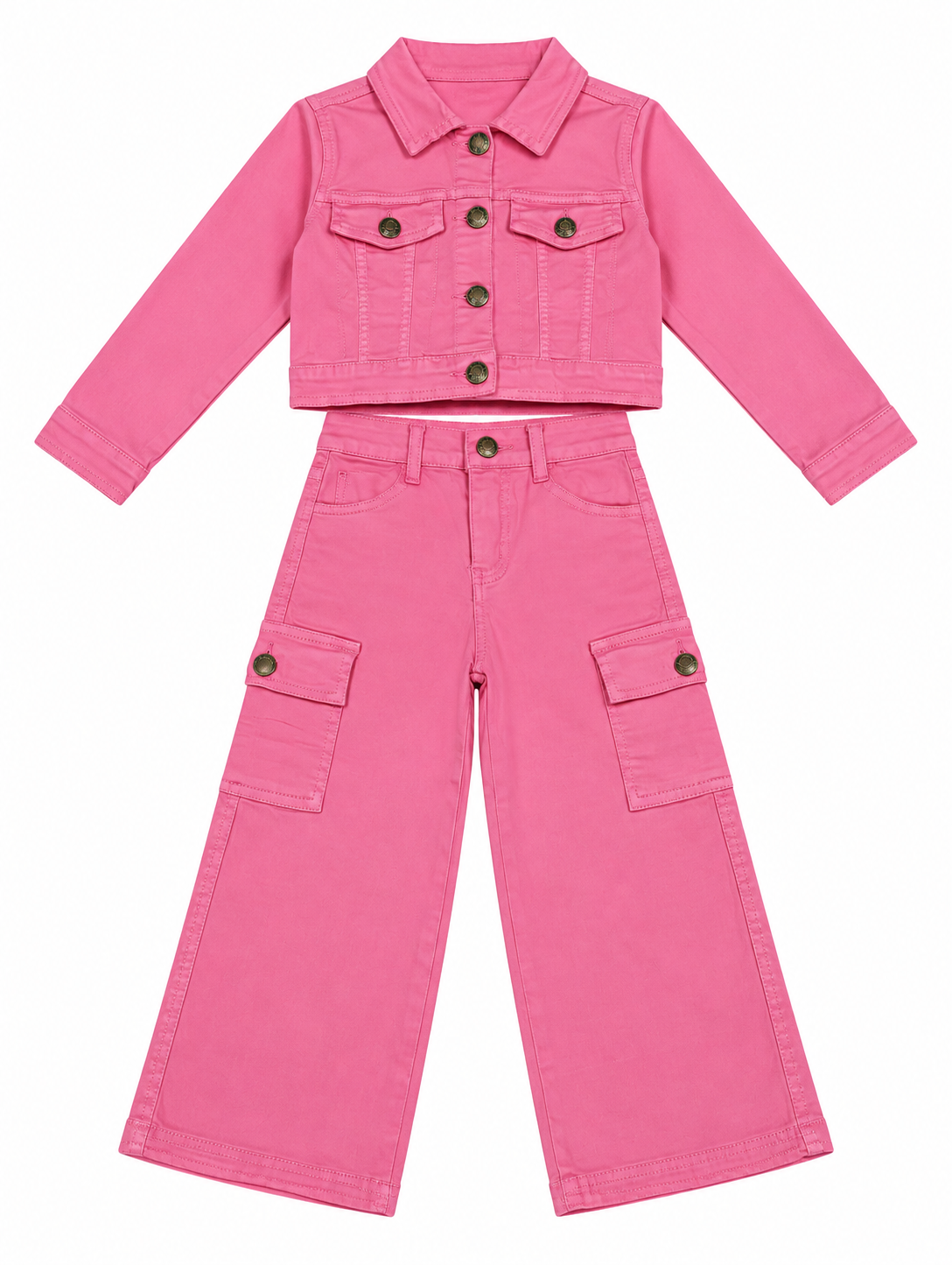 CONJUNTO VAQUERO ROSA NIÑA