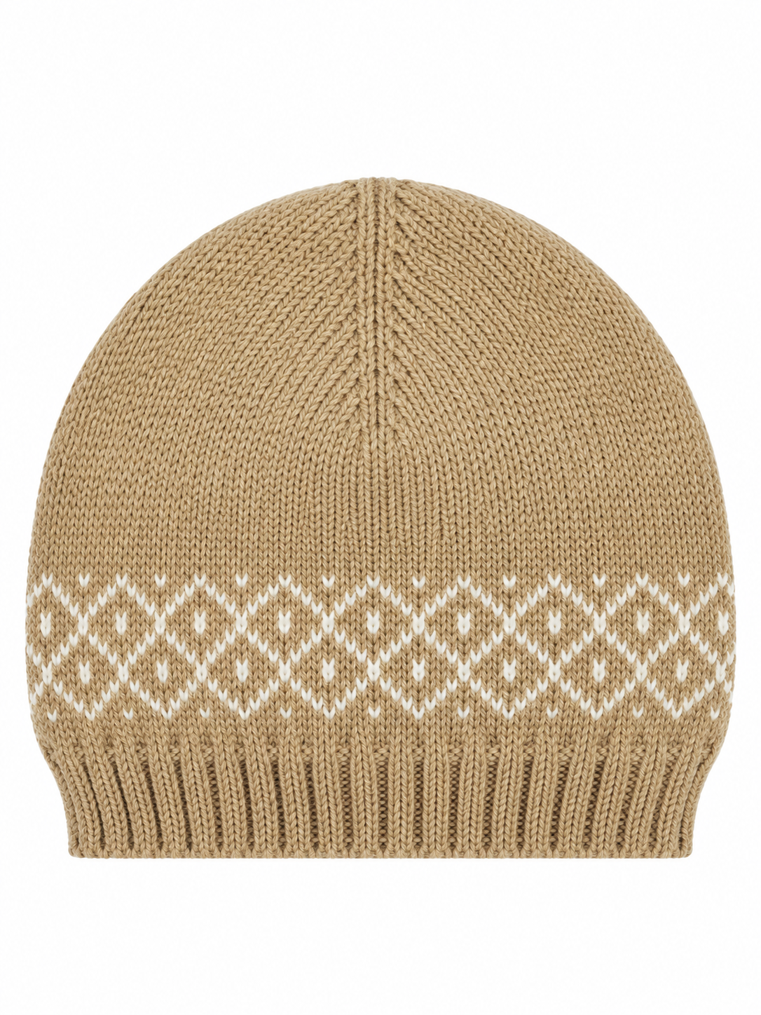GORRO DE PUNTO PARA BEBÉ CON GRECAS CRUDO