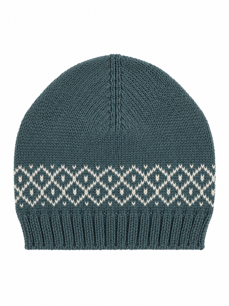 GORRO DE PUNTO PARA BEBÉ CON GRECAS VERDE